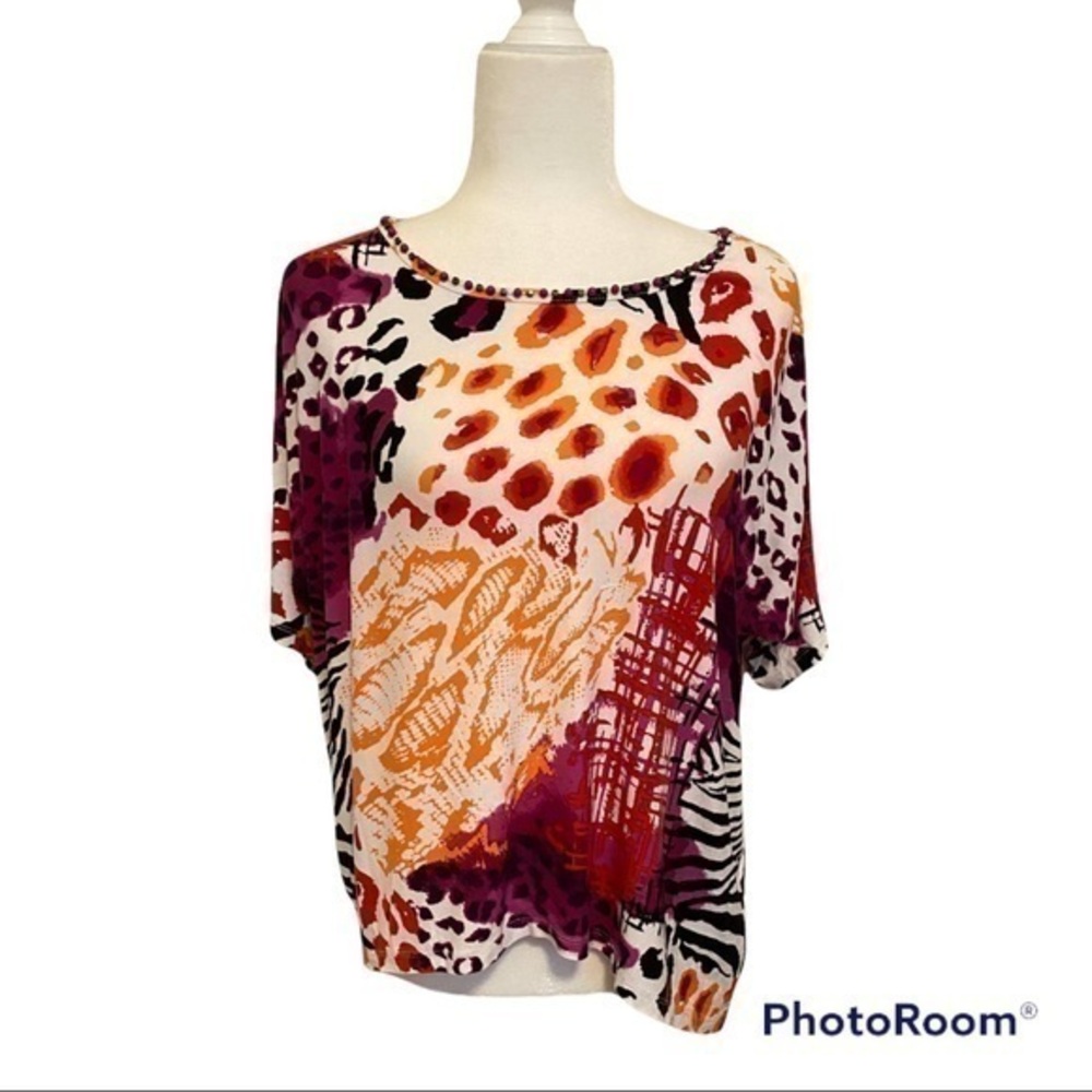Women’s RUBY RD Stretch Decorated Shirt Size PM